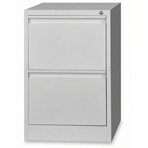 Metal Pedestal 2 Drawer White