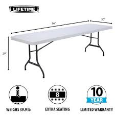 8Ft Lifetime Folding Table